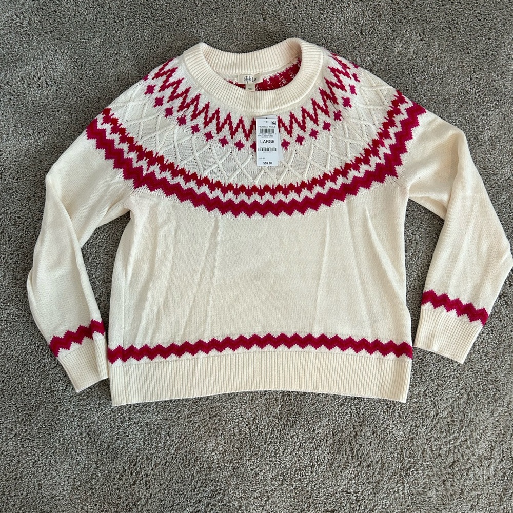 NWT Style & co Fair Isle sweater